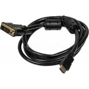 Кабель Buro HDMI (m) DVI-D (m) 1.8м феррит.кольца черный
