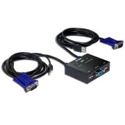 Переключатель D-Link на 2 компьютера USB, звук (кабели в комплекте)